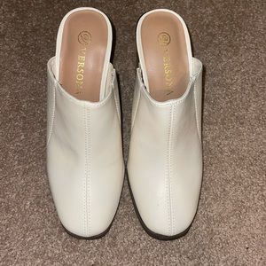 Cream Block Heel, Never Worn